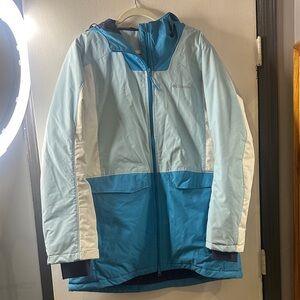 Columbia Kids Two-Tone Blue and White Puffer Jacket